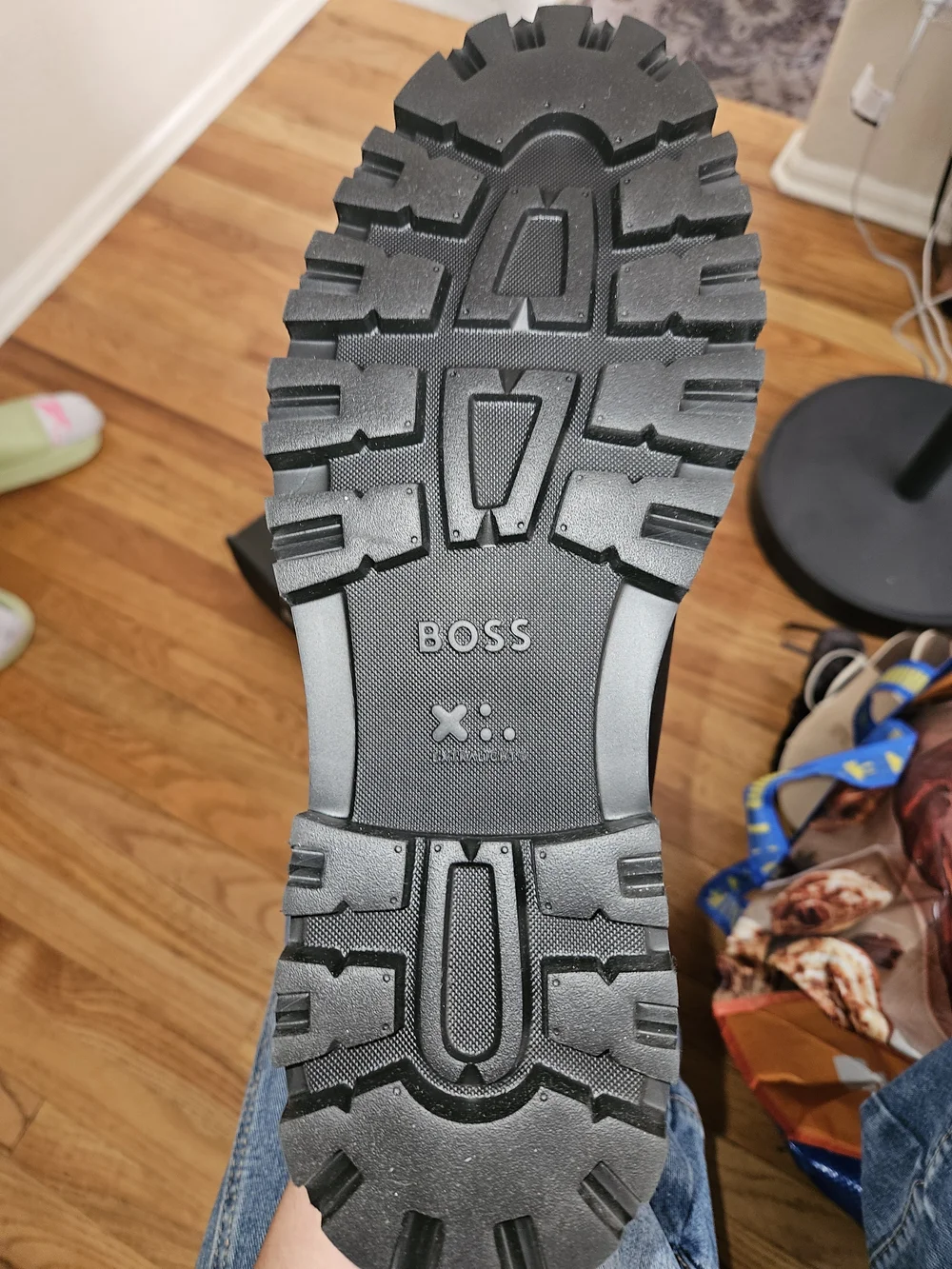 Boss Black Leather Chelsea Lug Boot